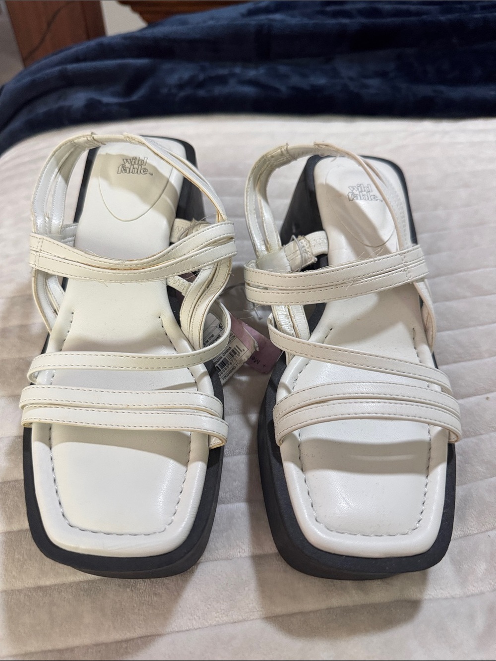 Wild Fable White Multi-Strap Square-Toe Sandal